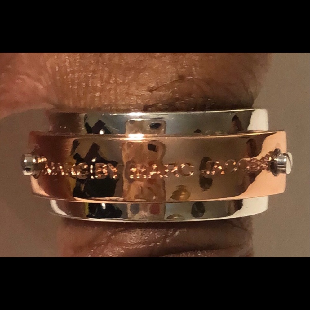 Marc By Marc Jacobs Unisex Logo Plaque Ring
